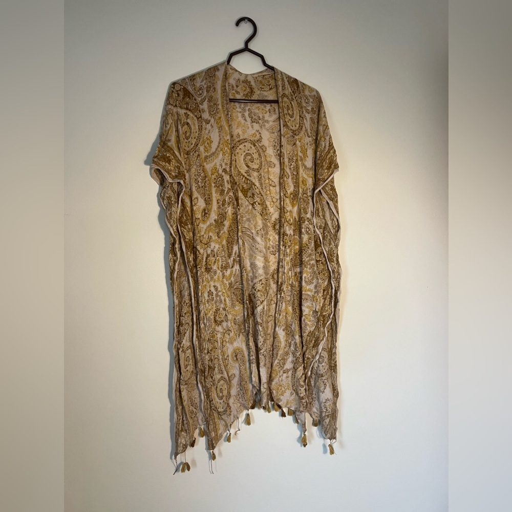 Vintage golden paisley cardigan